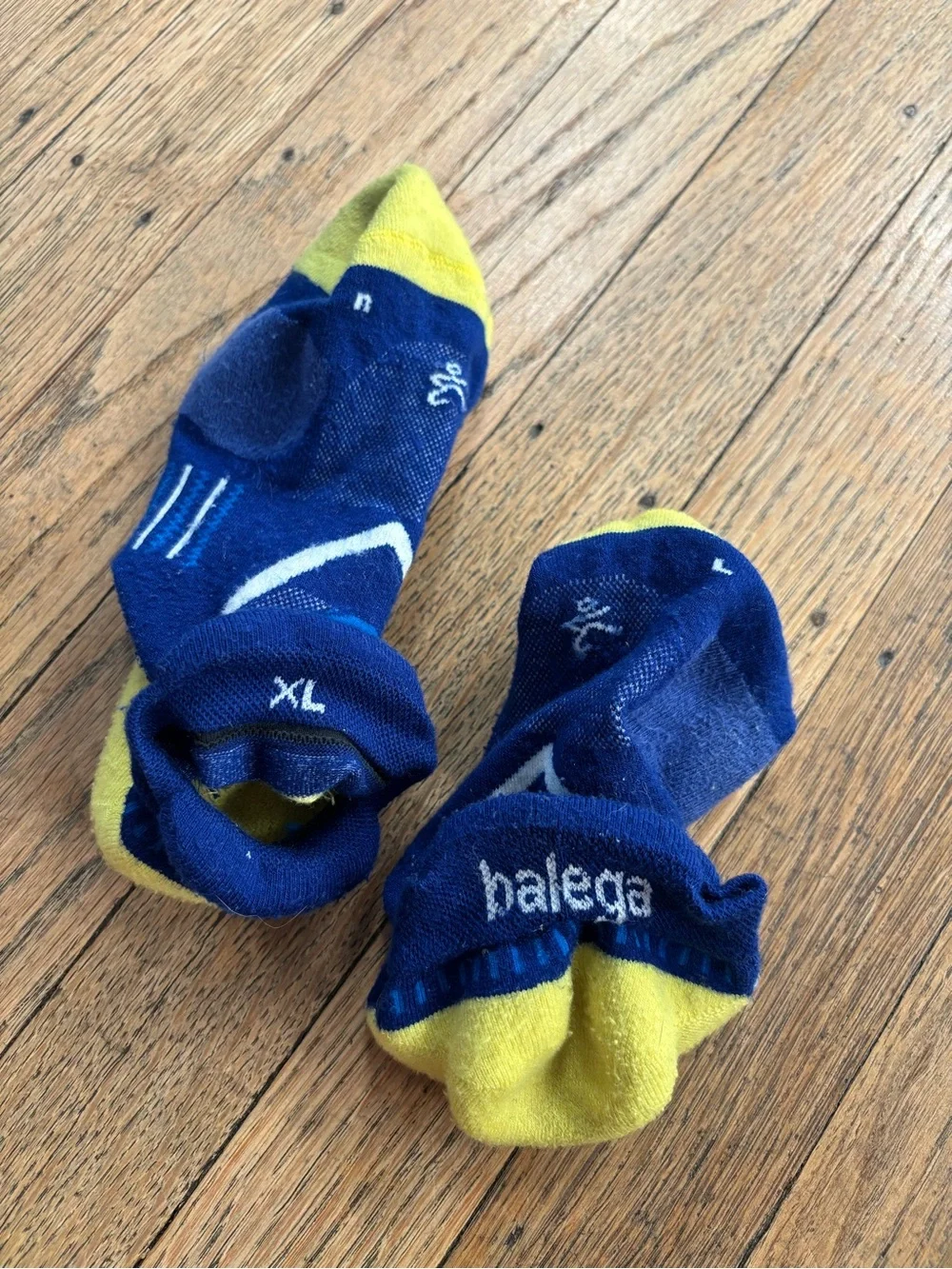 Balega in Navy and Yellow - Cushioned Performance